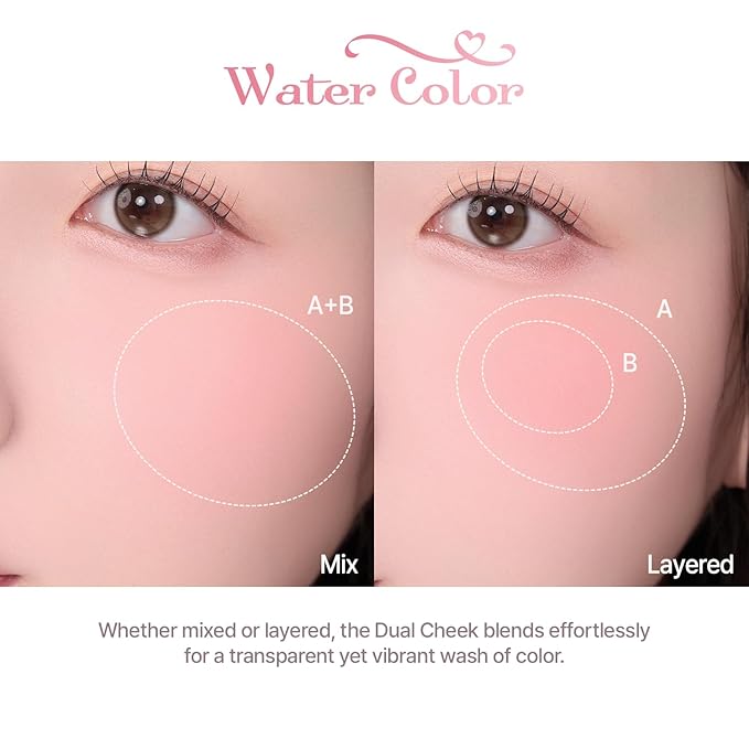 2aN Dual Color Face Blusher, Buildable & Blendable Cheek Color, Natural & Vibrant Finish, Long-Lasting Powder Blush, Blends Easily with Natural Skin Tones, Korean Beauty (04 Hot Living Coral)
