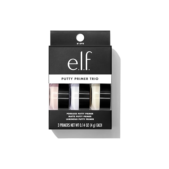e.l.f. Cosmetics Putty Primer Trio, Includes Poreless Putty, Matte Putty & Luminous Putty, Travel Size, 0.14 Oz (4g) Each, 0.14 ounces, Count 3 ( Pack of 1)-BrightBean Baby