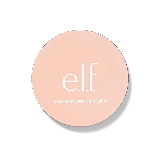 e.l.f., Halo Glow Setting Powder, Silky, Weightless, Blurring, Smooths, Minimizes Pores and Fine Lines, Creates Soft Focus Effect, Medium, Semi-Matte Finish, 0.24 Oz-BrightBean Baby