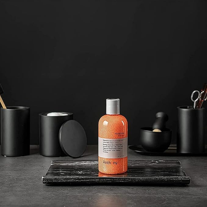 Anthony Facial Scrub – Men’s Exfoliating Face Wash with Vitamin C, Aloe, Chamomile and Algae for Deep Cleansing and Detoxifying 8 Fl Oz-BrightBean Baby