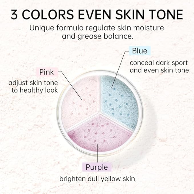 CATKIN Poreless Finish Loose Setting Powder Makeup, Translucent Matte Finishing Makeup for All Skin Tones, 3 Colors Even Skin Tone – 0.42 oz Includes Velour Puff-BrightBean Baby