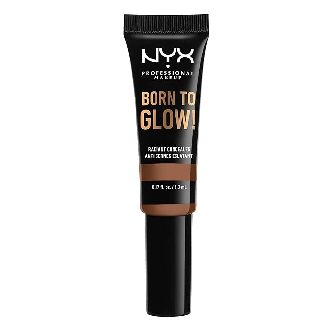 NYX PROFESSIONAL MAKEUP Born To Glow Radiant Concealer, Medium Coverage - Warm Caramel-BrightBean Baby