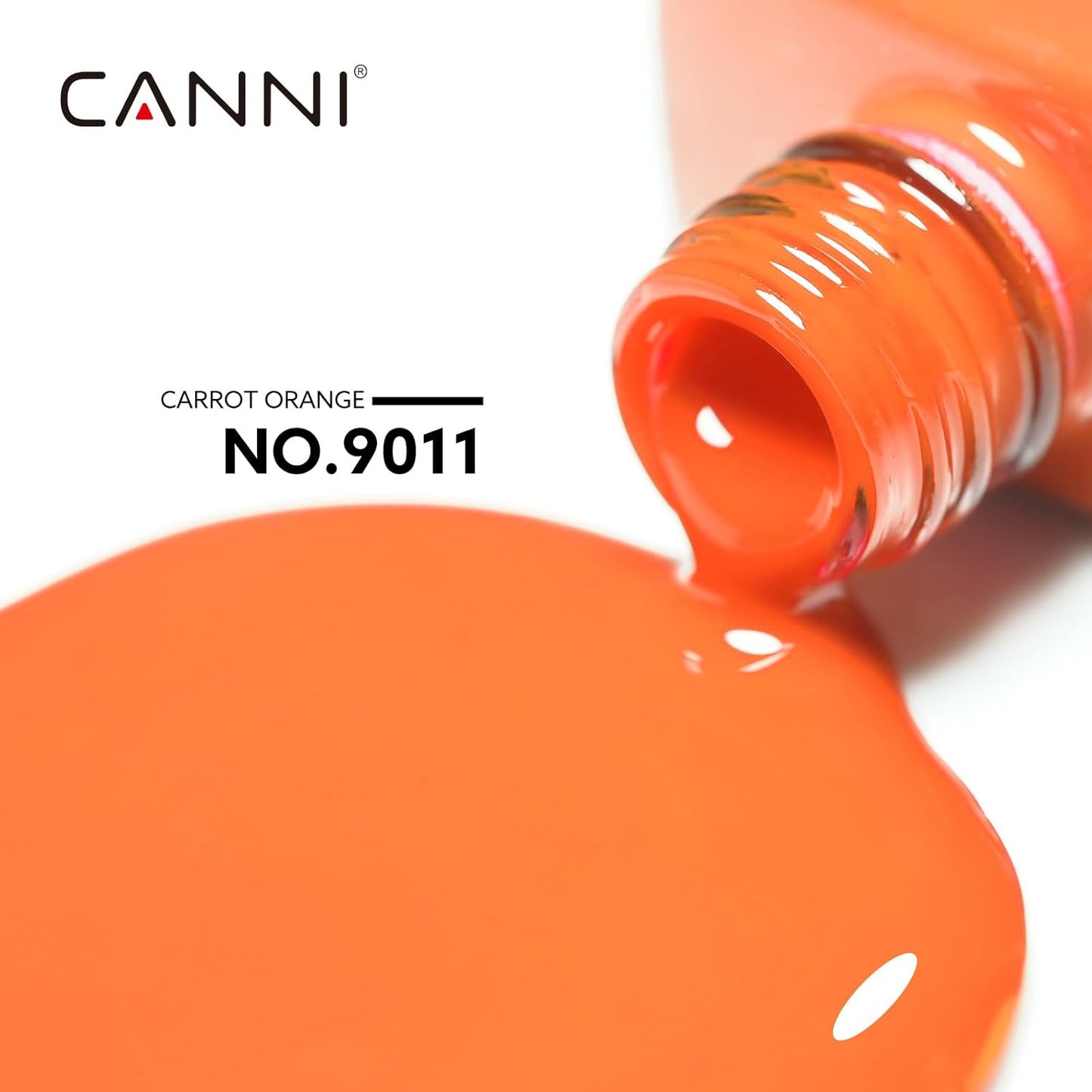 CANNI Orange Gel Nail Polish – 1pcs Bright & Light Orange UV/LED Soak Off Gel, High Gloss Color for DIY Manicure, French Nails & Salon Use-BrightBean Baby