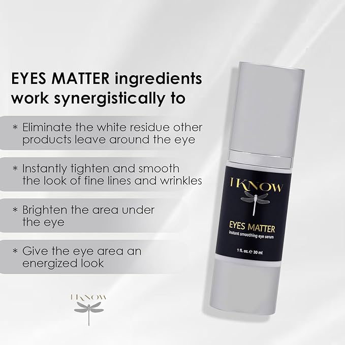 EYES MATTER Instant Smoothing Eye Serum, Rapid Wrinkle Reducer, Rejuvenating, Brightening Treatment for Fine Lines, Puffiness & Dark Circles, (1oz)-BrightBean Baby