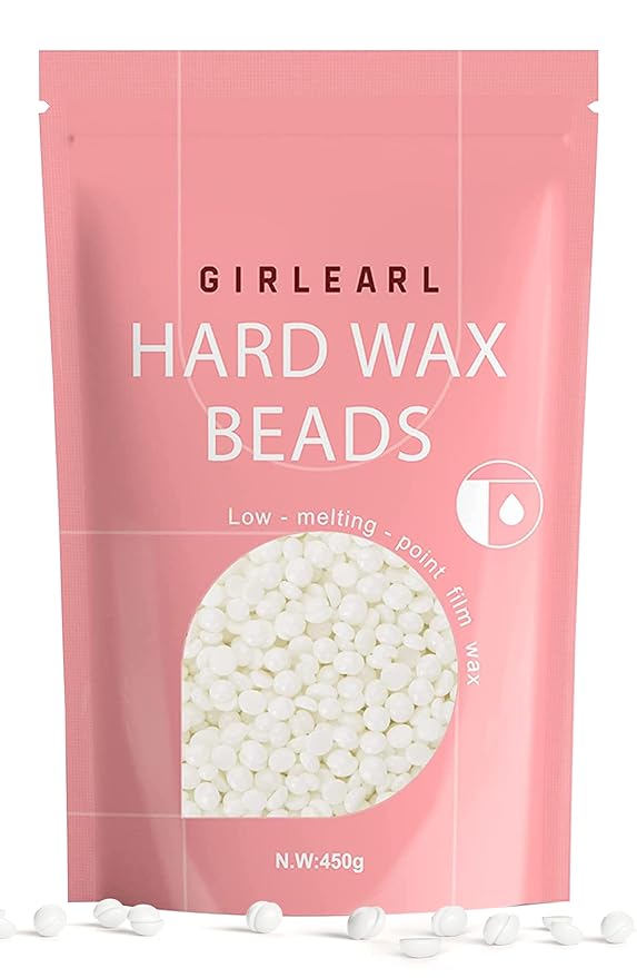 1lb Wax Beads for Hair Removal - Unscented Hard Wax Beads Refill for Professional Full Body Waxing - Ideal for Facial, Brazilian Bikini, Legs, and Underarms at Home for Women and Men (White)-BrightBean Baby