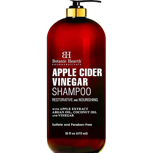 Botanic Hearth Apple Cider Vinegar Shampoo | Clarifying And Nourishing, Reduces Itchy Scalp, Dandruff & Frizz | Sulfate Free, For All Hair Types, Men And Women | 16 Fl Oz-BrightBean Baby