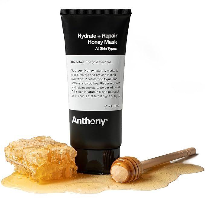Anthony Hydrate + Repair Honey Mask, Stimulates Your Skin and Opens Pores with Honey, Vitamins C & E, Glycerin, Sweet Almond, Squalane, and Calendula, Soothes and Moisturizes Dry to Normal Skin - 3 Oz-BrightBean Baby