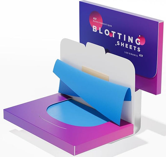 ROSELYNBOUTIQUE Oil Blotting Sheets for Face - 100 Organic Premium Flexible Silky Blotting Sheets Instant Oil-Absorbing Remove Excess Oil & Shine Oil Control Films-BrightBean Baby