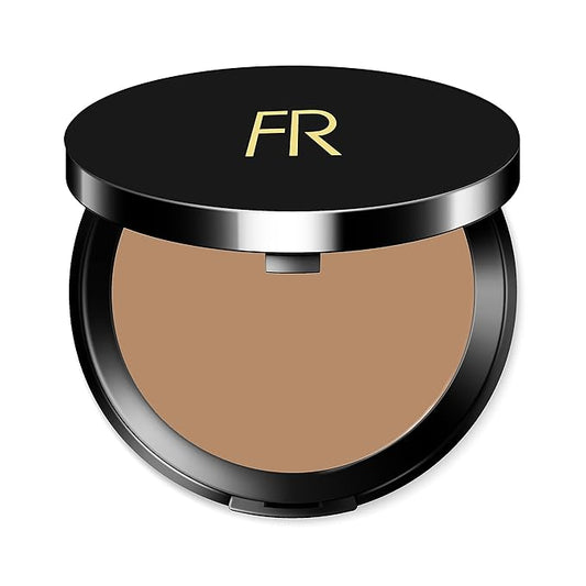 Cream To Powder Foundation by Flori Roberts, Full Coverage for Women of Color or Deeper Skin Tones, Long Lasting Makeup, Matte Finish, Covers Uneven Complexion and Hides Imperfections, 0.30 oz-BrightBean Baby