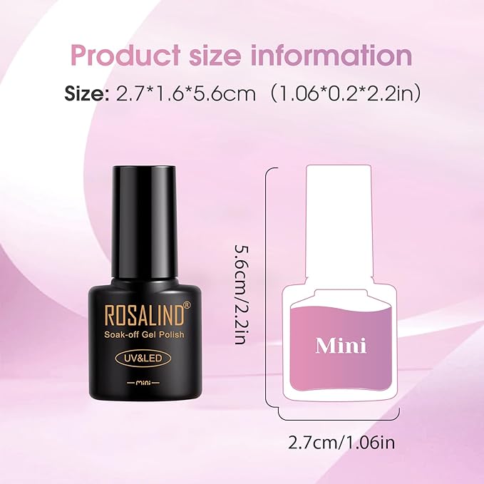 ROSALIND Pink Purple Gel Nail Polish Set, 8 Colors Pink Glitter Gray Gel Polish, Gentle Pink Elegant Purple Classic Gel Polish Collection Nail Art Gift DIY at Home-BrightBean Baby