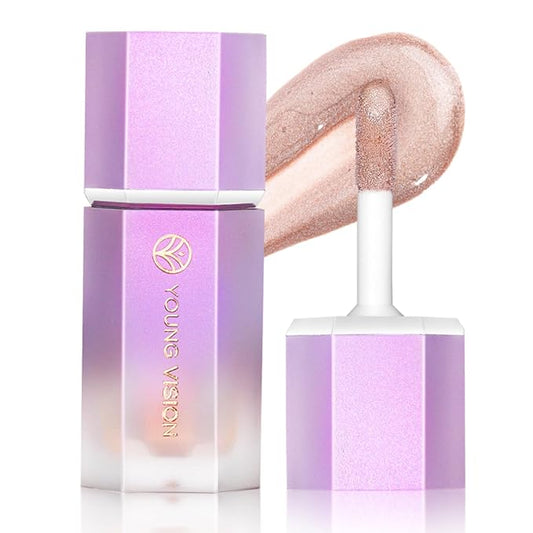 YOUNG VISION Soft Natural Glow Liquid Highlighter, Glow Liquid Illuminator Makeup,Weightless, Long-Wearing, Smudge Proof, Natural-Looking, Dewy Finish,-BrightBean Baby