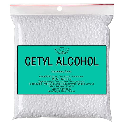 Cetyl Alcohol for Homemade Cosmetics, Lipsticks, Body Butter Bars, Hand Lotions, Hair Conditioners, Shampoo – Thickening Agent, Emulsifier, Viscosity Regulator - 7.06 oz-BrightBean Baby