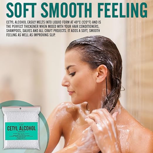 Cetyl Alcohol for Homemade Cosmetics, Lipsticks, Body Butter Bars, Hand Lotions, Hair Conditioners, Shampoo – Thickening Agent, Emulsifier, Viscosity Regulator - 7.06 oz-BrightBean Baby