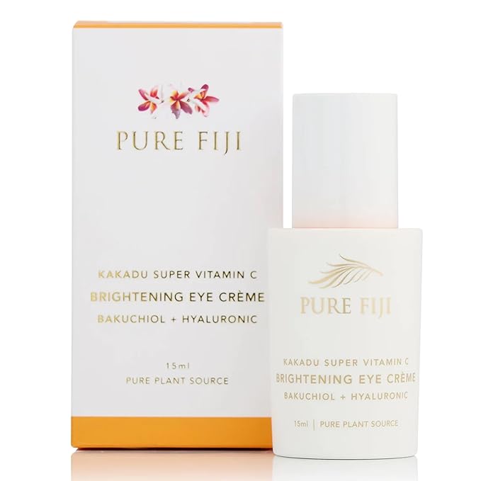 PURE FIJI Eye Cream Vitamin C Brightening Eye Cream, Under Eye Cream for Wrinkles and Bags, Under Eye Cream For Dark Circles, Smoothing & Anti-Aging Skincare (0.5oz/15ml)-BrightBean Baby