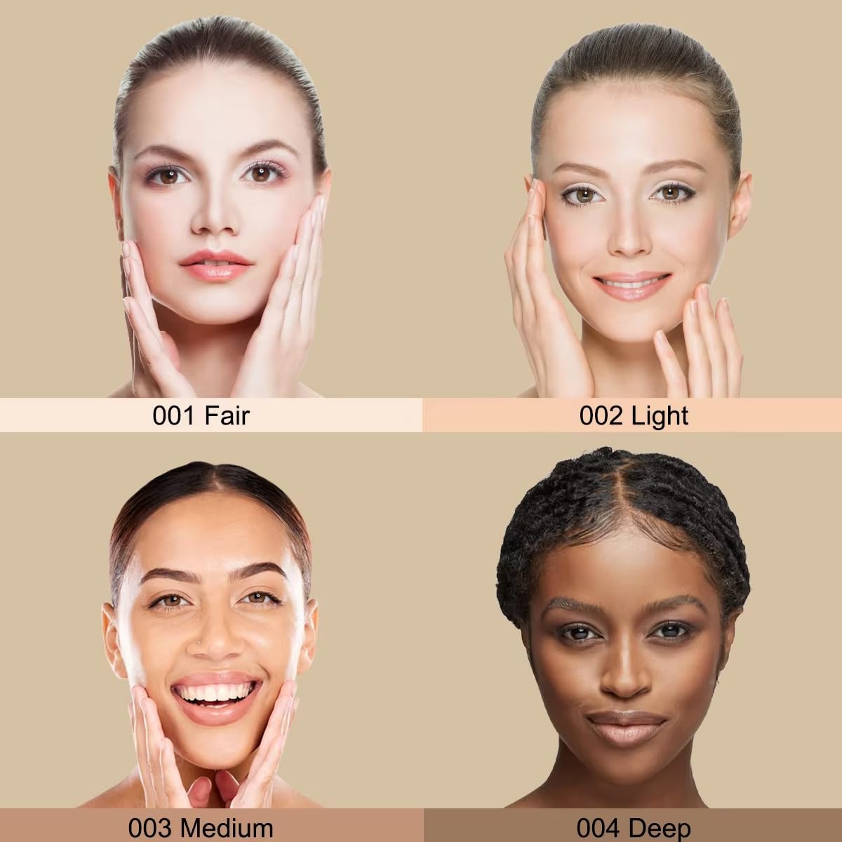 Baked Blush Highlight Bronze Powder 3-in-1 Contour Palette Sculpt Satin Silky Smooth Makeup Palettes Powder (002-Light)-BrightBean Baby