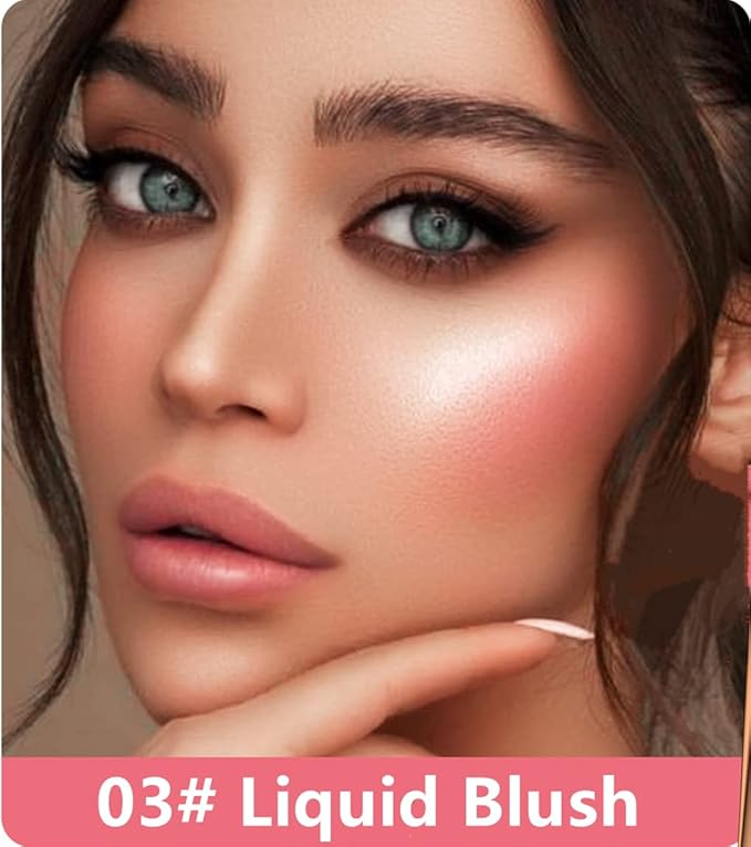 Go Ho Liquid Blush Beauty Wand,Blendable Super Silky Cream Blush Stick,Face Moisturizing Contour Blush Stick with Fine Cushion Applicator,Cruelty-free,003# Medium Pink-BrightBean Baby