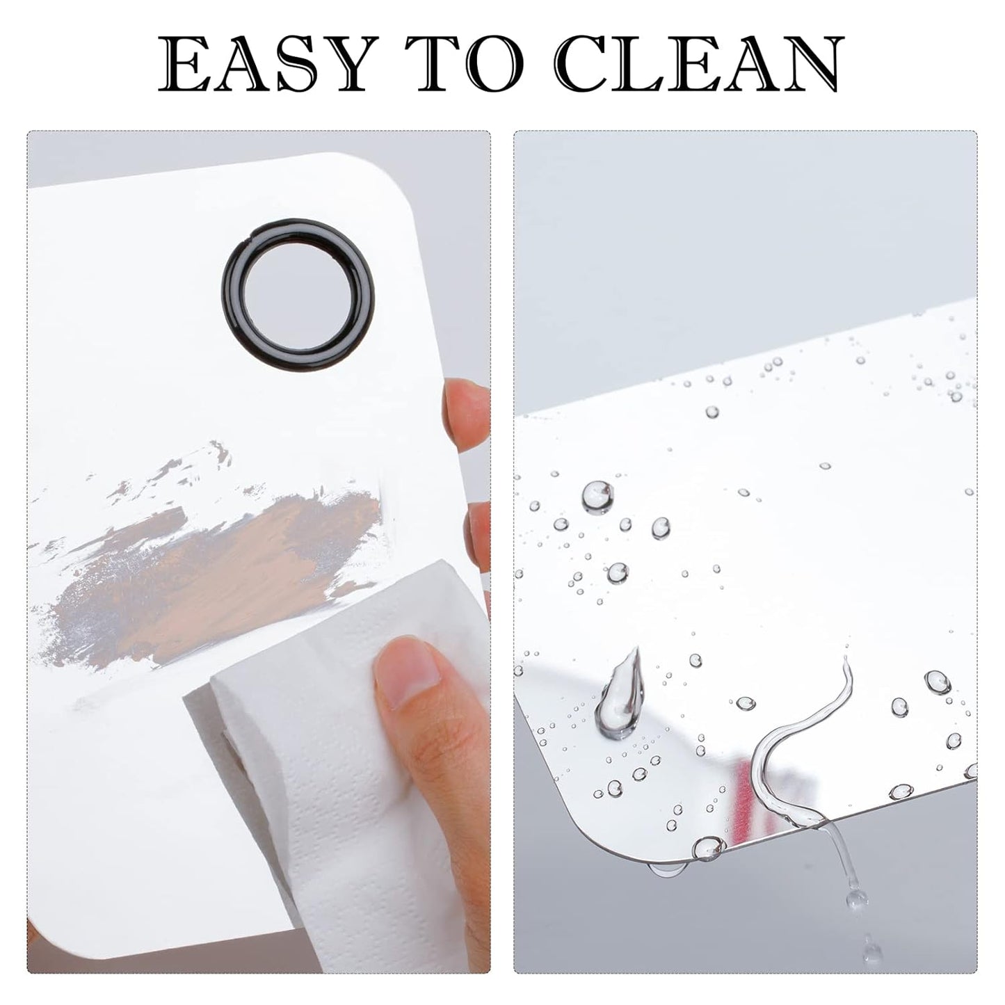 G2PLUS Makeup Mixing Palette, Makeup Spatula and Foundation Palette, Stainless Steel Cosmetic Makeup Palette with Picasso Spatula for Foundation, Eye Shadow, Eyelash, Nail Art and Concealer-BrightBean Baby