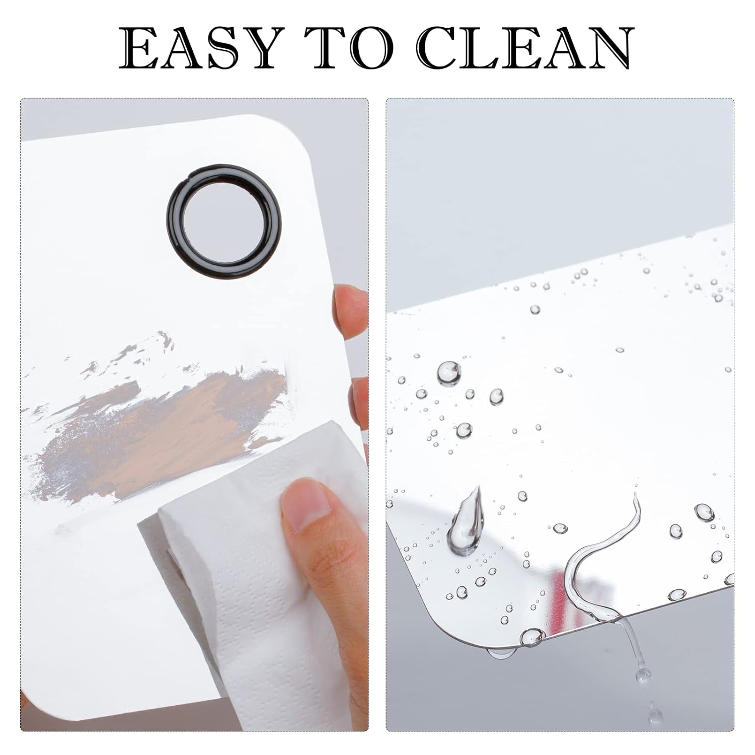 G2PLUS Makeup Mixing Palette, Makeup Spatula and Foundation Palette, Stainless Steel Cosmetic Makeup Palette with Picasso Spatula for Foundation, Eye Shadow, Eyelash, Nail Art and Concealer-BrightBean Baby