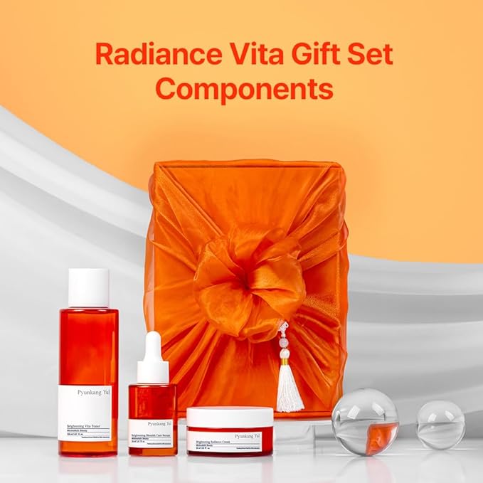 [PKY] Pyunkang Yul Radiance Skincare Gift Set for Flawless and Radiant Skin with Deep Hydration, Vitamin C and Pearl Extract, Korean skincare(3-item set)-BrightBean Baby