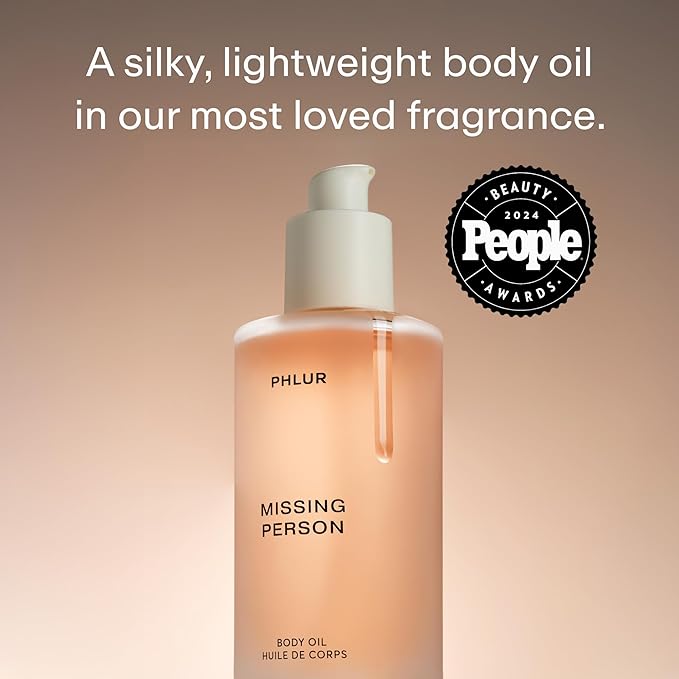 PHLUR Missing Person Body Oil For Women & Men - Lightweight & Nourishing - With Ceramide-Rich Oils & Skin-Mimicking Lipids - Bergamont, Musk, Orange & Sandalwood Floral Scented Body Oil (4 Fl Oz)-BrightBean Baby