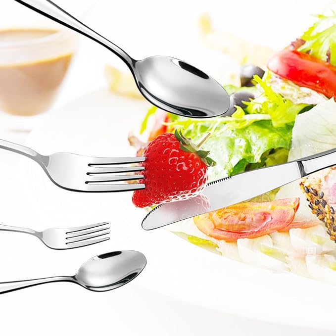 Stainless Steel Dinner/Salad Forks Set,24-Piece,8 Inches