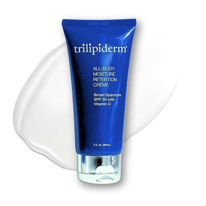 Trilipiderm All-Body Moisture Retention Crème with SPF 30, Vitamin D - 3oz Travel Size Sunscreen-BrightBean Baby