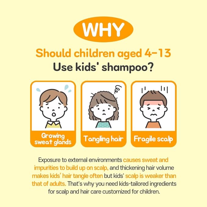 TS Kids Shampoo For Itchy, Dandruff Scalp Kids | Treatment for kids | Free Sulfate, Parabens, Silicones, Allergen (14.1 fl oz, 400ml)-BrightBean Baby