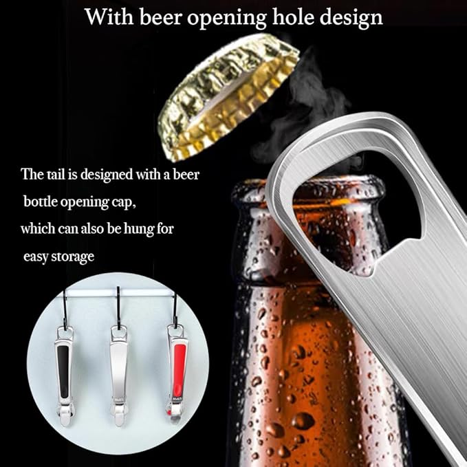 Mu&Ti Hot plate gripper For Instant Pot accessories, For Microwave, Oven,Toaster (Safe for Air Fryer Pans Gripper,Bowls, Egg Custard, Hot Plates) Stainless Steel Heat-Resistant Kitchen Gripper (Red)