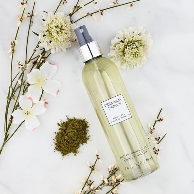 Vera Wang Embrace Green Tea and Pear Blossom Body Mist 8.4 fl oz (Pack of 1), Notes of Earthiness, Peony, and Sandalwood, Women's Fragrance, Long Lasting, Everyday Fragrance-BrightBean Baby