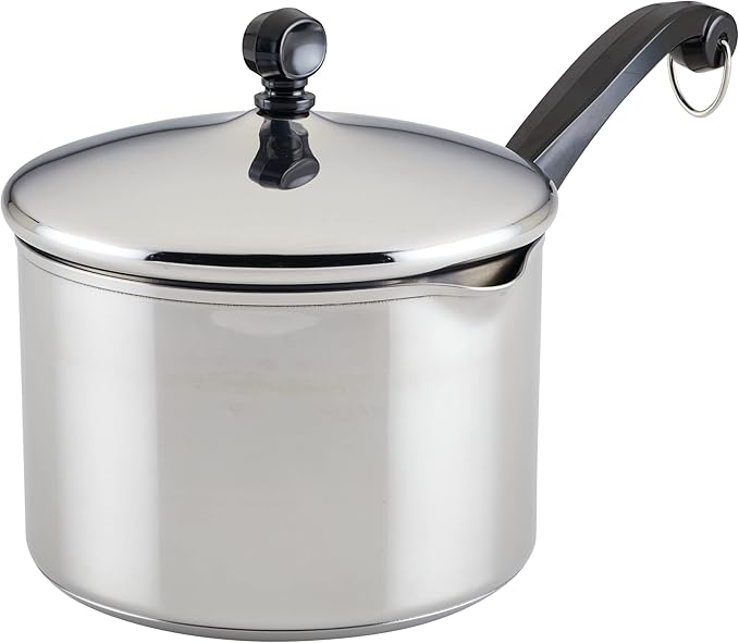Farberware Classic 3-Quart Stainless Steel Straining Saucepan