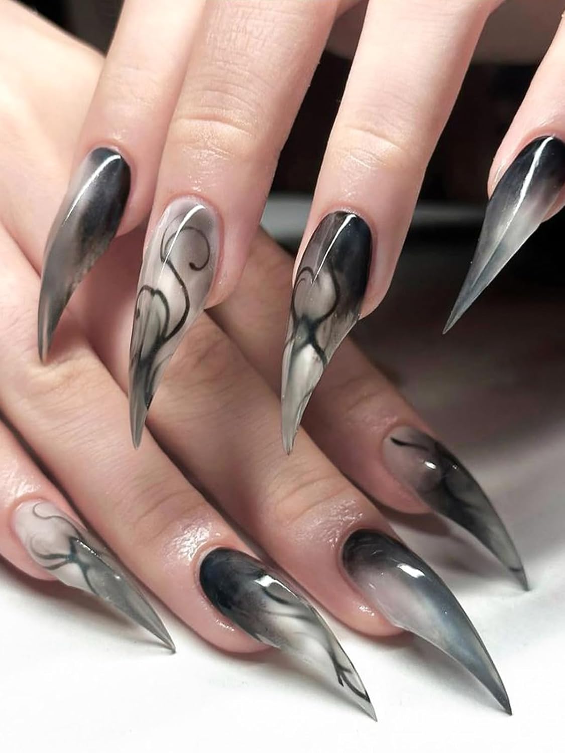 EBANKU Dual Nail Forms for Poly Extension Gel, 150 PCS Clear Eagle Claw Nail Molds Reusable 15 Sizes Hawk Curve Nail Extension Forms for Builder Gel Manicure Design Salon DIY-BrightBean Baby