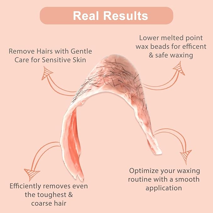 2.5lb Wax Beads for Hair Removal, Hard Wax Beans for Sensitive Skin, Bulk Hair Removal Waxing Beads for Brazilian, Bikini, Face, Eyebrows, Underarms, Legs, Women and Men (Blue)-BrightBean Baby