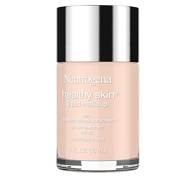 Neutrogena Healthy Skin Liquid Makeup Foundation with Broad Spectrum SPF 20 Sunscreen, Medium Coverage Foundation with Nourishing Pro-Vitamin B5, Natural Ivory 20, 1 fl. oz-BrightBean Baby