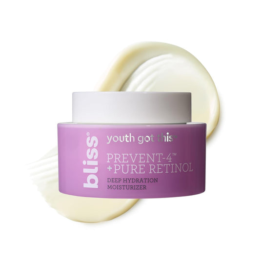 Bliss Youth Got This Retinol Moisturizer | Pure Retinol + PREVENT-4™ Complex for Fine Lines, Texture & Deep Hydration | Clean, Fragrance-Free, Vegan & Cruelty-Free | 50 mL-BrightBean Baby