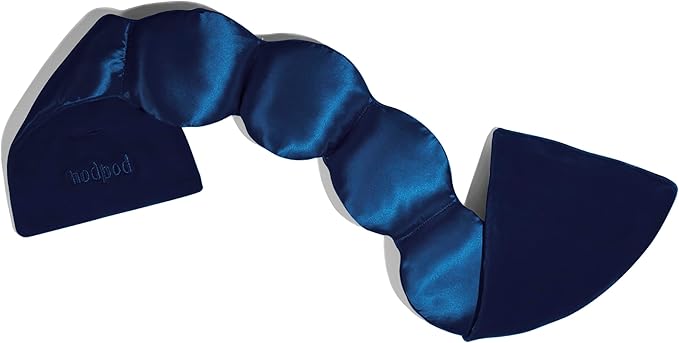 Nodpod Gentle Pressure Silk Sleep Mask | Patented Light Blocking Design for Sleeping, Travel & Relaxation | Bead Filled, Machine Washable (Sapphire)-BrightBean Baby