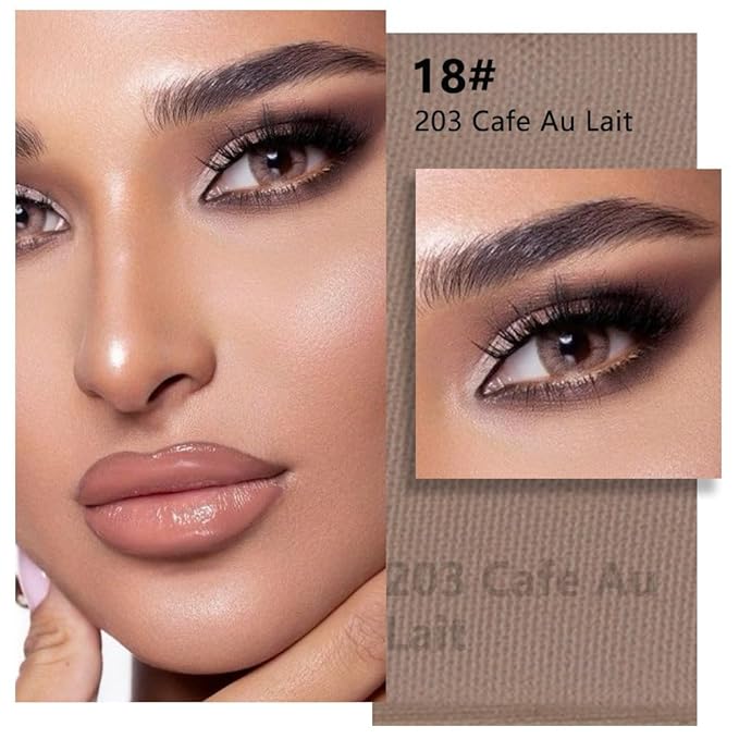 evpct Matte Brown Single Eyeshadow Palette Makeup for Older Women, Nude Cocoa Brown Cream Eye Shadow Palette Makeup Singles for Older Women Matte, High Pigment Waterproof Monochrome Mini Eyeshadow-BrightBean Baby