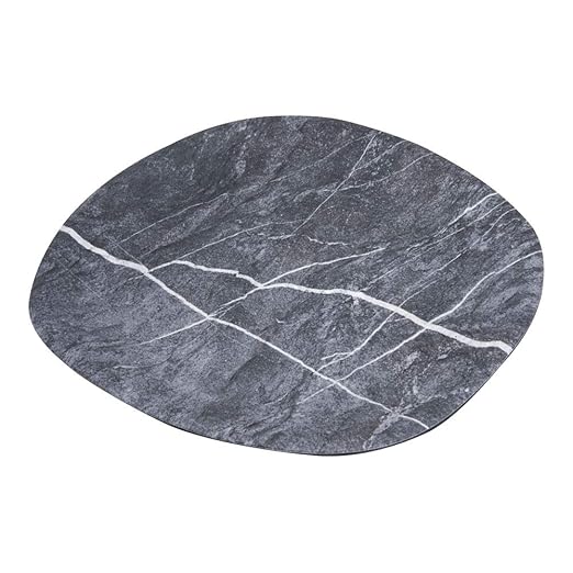 Carlisle FoodService Products Ridge Resuable Plastic Platter Oblong Platter for Home and Restaurant, Melamine, 13 Inches, Soapstone