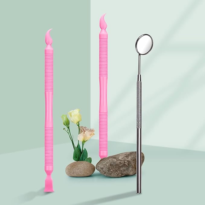 Libeauty Pink Eyelash Lift Tool, Lash Extension Supplies Metal Makeup Mirror, Lash Lifting Applicator Brush Needle for Salon or Home Use-BrightBean Baby