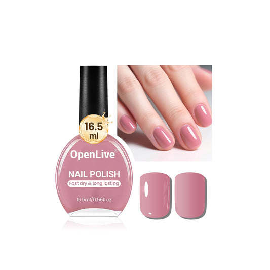 16.5ml Dusty Rose Nail Polish Large Volume Quick Drying Light Pink Nail Polish, Fast Drying and Long Lasting Color Nail Art DIY Home Manicure Gift for Women-BrightBean Baby