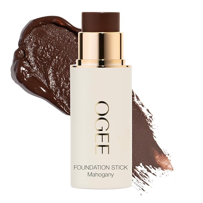 Ogee Sculpted Complexion Foundation Stick (Mahogany 14.5N - Deep Cocoa, Rich Undertones) Full Coverage Foundation Makeup - Instantly Balance & Even Complexion - 70% Organic Ingredients-BrightBean Baby