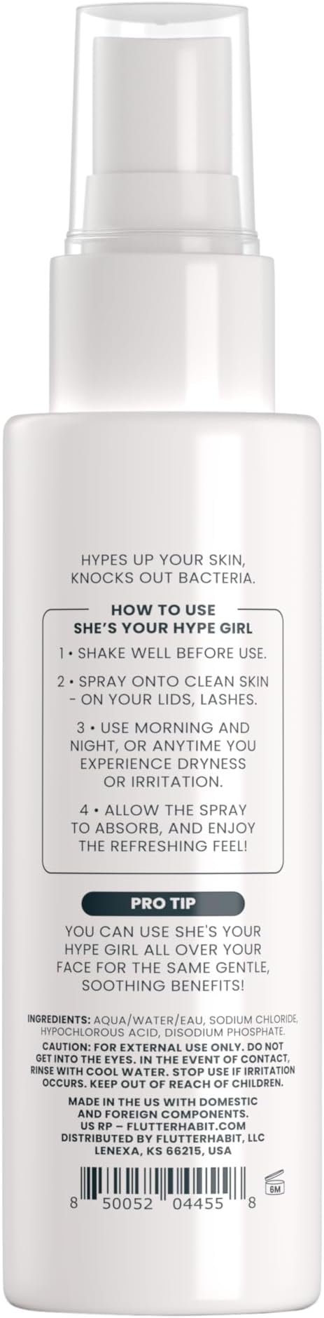 FlutterHabit Hypochlorous Acid Spray, Face Mist for Acne Prone Skin, HOCl Formula to Soothe Irritation, Refresh Complexion, Repair Damage, Balance Oil, Calm Redness, Restore Clarity (125mL)-BrightBean Baby