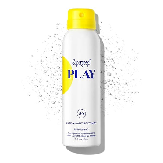 Supergoop! PLAY Antioxidant Body Mist w/Vitamin C - 3 fl oz - SPF 50 PA++++ Broad Spectrum Sunscreen - Body Spray - Great for Active Days-BrightBean Baby