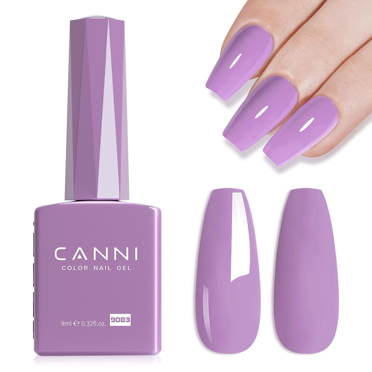 CANNI Purple Wisteria Nail Gel Polish – High Gloss Soak Off UV LED Gel, Long-Lasting Salon Manicure DIY Nail Art Gel Polish For Women-BrightBean Baby