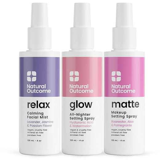Face Mist Trio Collection – Hydrating Facial Mist Spray for Glowing Skin – Rosewater, Lavender & Hyaluronic Acid – Makeup Setting & Refreshing Face Spray Mist-BrightBean Baby