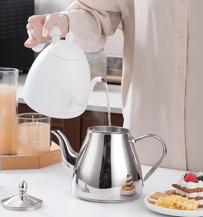 SANQIAHOME Stainless Steel Teapot with Infuser 2000ml
