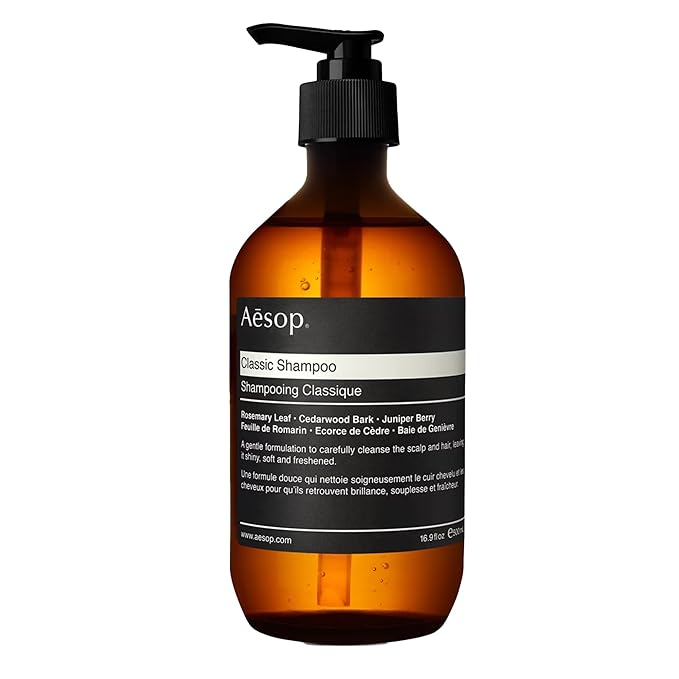 Aesop Classic Shampoo | Gentle Formulation | Leaves Hair Shiny, Soft, Freshened | Rosemary Leaf, Cedarwood Bark, Juniper Berry | 16.9 oz / 500mL-BrightBean Baby