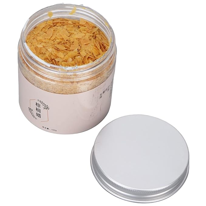 100g Palm Wax Pellets, Carnauba Wax for Lip Balm, Cosmetics DIY Carnauba Wax Material Accessory Lip Balm Making Supplies for Lipstick Lip Balm Making Increase the Melting Point of Lipstick-BrightBean Baby