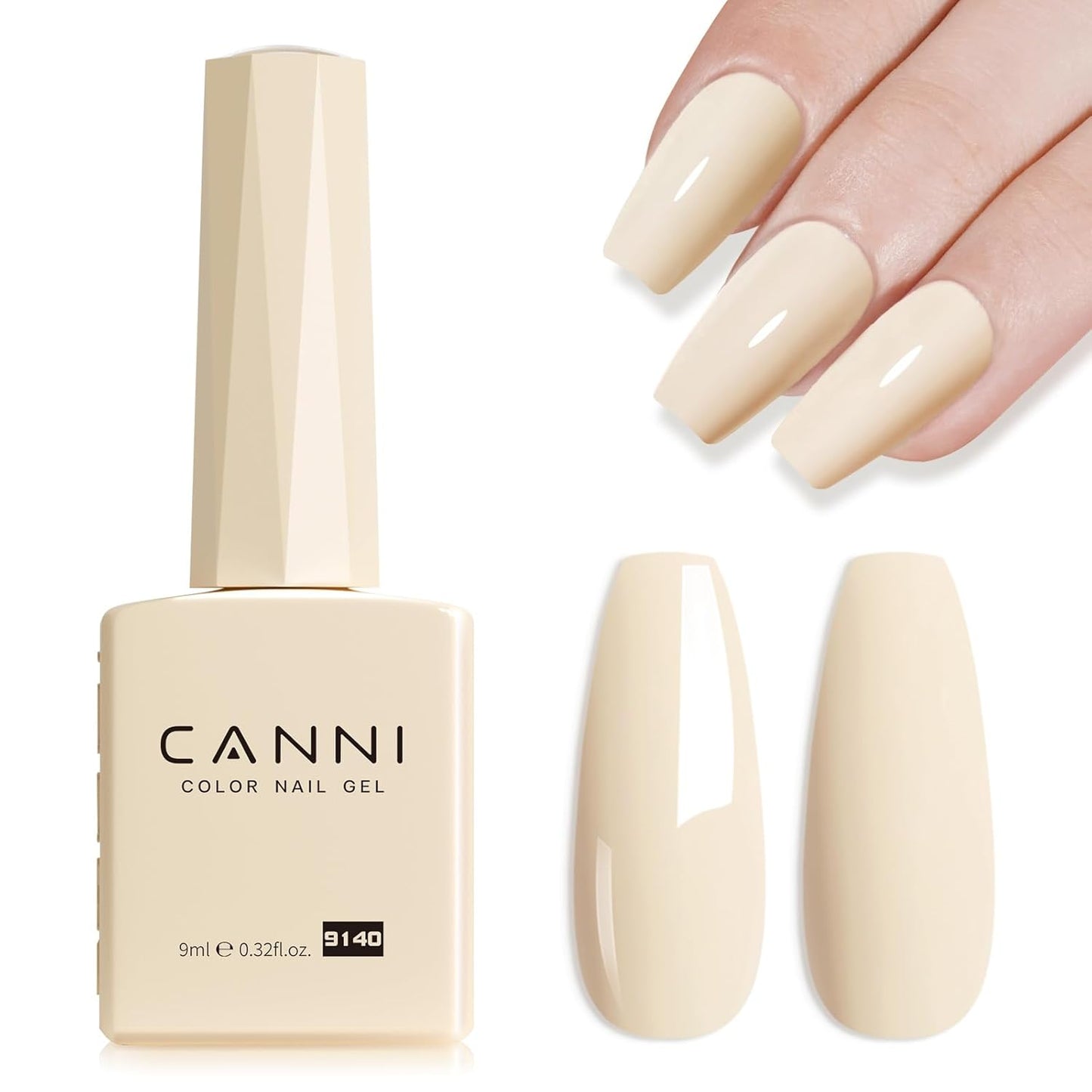 CANNI Nude Color Gel Polish, 1Pcs Albescent White Nude High Gloss Soak Off U V Gel Nail French Nail Manicure Salon DIY-BrightBean Baby