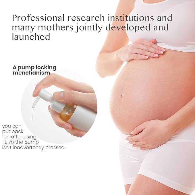 Stretch Mark Oil（110ml）, body oil for Pregnancy,belly oil, belly abdominal Serum Skin Care,Moisturizing Dry Skin, Tender & Softening，True Belly Serum 3.7OZ-BrightBean Baby