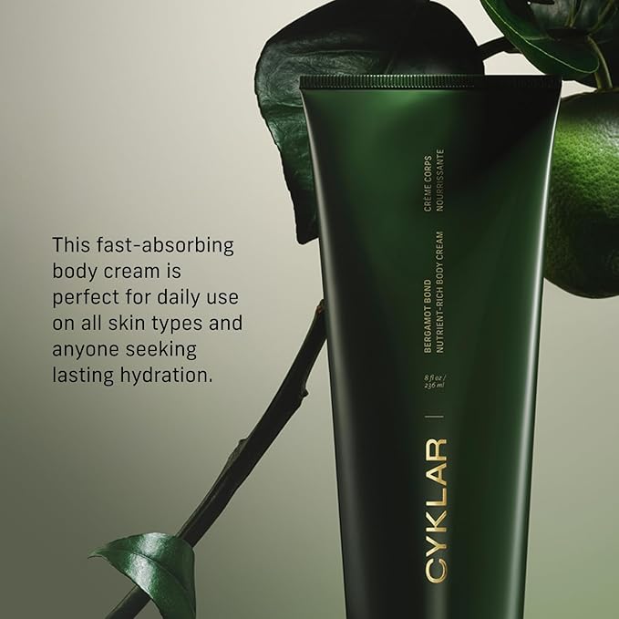 Nutrient Rich Body Cream. Bergamot Bond Nourishing Moisturizer with Niacinamide and Banana Flower Extract. Deep Hydration, Thick Body Lotion, Dry Skin Cream for Women and Men, 8 Fl Oz-BrightBean Baby